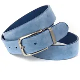 Anthoni Crown Herren Ledergürtel Gürtel, hellblau, 95