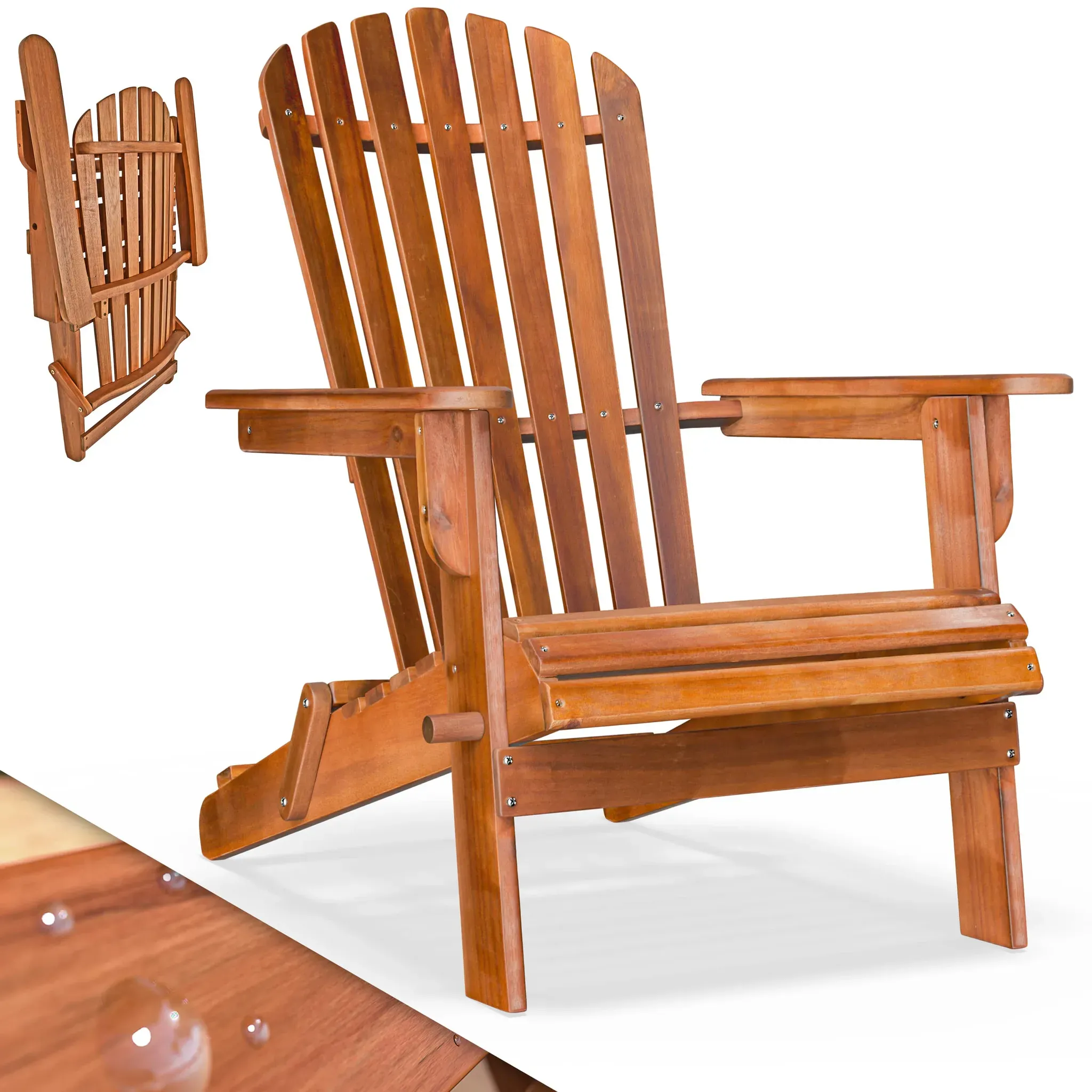 Adirondack Chair Acacia Wood Foldable