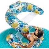 Jalleria - Schwimmring Für Erwachsene, 4-in-1-aufblasbare Poolmatratze, Tragbare Aufblasbare Wasserhängematte, Aufblasbarer Poolstuhl, Manuelles Poolspielzeug Für Strandparty-urlaub