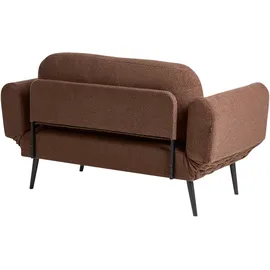 Beliani Schlafsofa 2-sitzer Dorotea Bouclé Braun