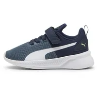 Puma Flyer Runner V Ps Sneaker, Club Navy Gray Skies Puma White, 31 EU