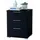 Pol-Power Nachtschrank 3 Schubkästen 46 x 42 x 61 cm Schwarz