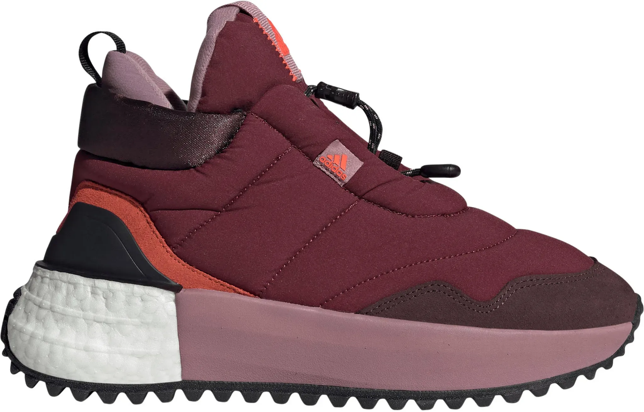 adidas XPlrboost Puffer Boots Damen in shadow red-solar red-shadow brown, Größe 40 - lila