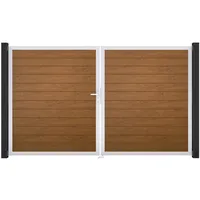 GroJa Tor 2-flg. Basicline Schmal Golden Oak EV1 306 cm x 180 cm DIN Links