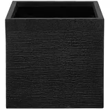 Beliani Blumentopf 40 x 40 x 38 cm Schwarz