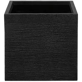 Beliani Blumentopf 40 x 40 x 38 cm Schwarz