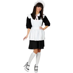 Metamorph Kostüm Stubenmädchen, Französisches Zimmermädchen mit Schürze schwarz 32-34