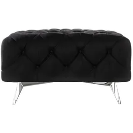 s-style möbel Hocker, Schwarz, Textil, Echtholz,Buche, Birke, 1-Sitzer, Füllung: Polyetherschaumkern, 80x45x80 cm, Blauer Engel, FSC Mix, Oeko-Tex®, Hergestellt in Europa, Wohnzimmer, Hocker, Sitzhocker