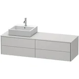 Duravit „XSquare“ Waschtischunterbau wandhängend 160,0 x 54,8 cm, in Nordic Weiß Seidenmatt