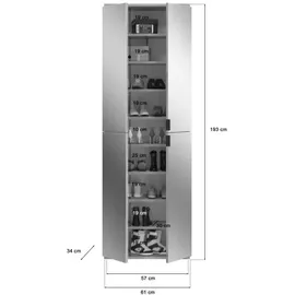 Möbel Boss Projekt X Garderobe 212x193x34 beige
