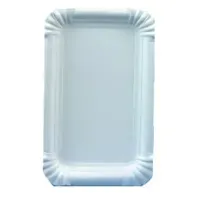Papstar Teller Pappe eckig 10 cm x 16 cm 25 St. Weiß