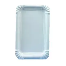 Papstar Teller Pappe eckig 10 cm x 16 cm 25 St. Weiß
