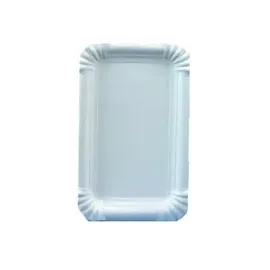 Papstar Teller Pappe eckig 10 cm x 16 cm 25 St. Weiß