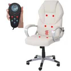 Mendler Massage-Bürostuhl HWC-A69, Drehstuhl Chefsessel, Heizfunktion Massagefunktion