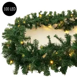 Mojawo XXL LED Tannengirlande Weihnachtsbeleuchtung Girlande beleuchtet 40 Weihnachten außen