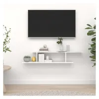 vidaXL Wandregal 125 x 18 x 23 cm Weiß