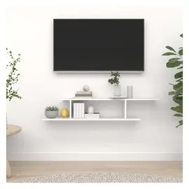 vidaXL Wandregal 125 x 18 x 23 cm Weiß