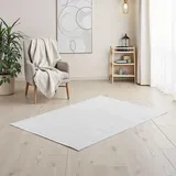 Homestyle4u Teppich Kurzflor 120x180 cm Grau Schlafzimmer Wohnzimmer 3019