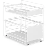 Relaxdays Schubladenregal, mit 2 Körben weiß