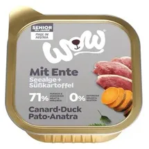 Wow Senior 150g Hundenassfutter 11 x 150 Gramm Ente mit Süßkartoffeln