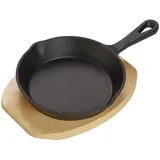Echtwerk Servierpfanne Schwarz, Metall, 0,42 L, rund, 15x3.5x25 cm, backofengeeignet, Kochen, Pfannen, Servierpfannen
