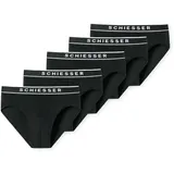 SCHIESSER Herren 5 Pack - 95/5 Organic Cotton Rio Briefs Schwarz 8 Schwarz