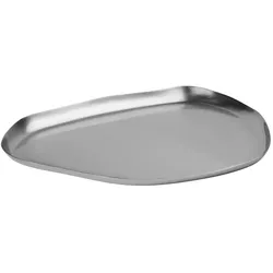 Broste Copenhagen - Mie Serviertablett, 27 x 34 cm, silver finish