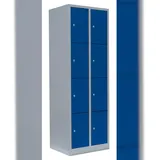 Lüllmann 8 Fächer Schließfachschrank Wertfachschrank Fächerschrank Spind grau/blau 520421