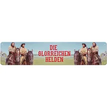 Blechwaren Fabrik Braunschweig GmbH Bud Spencer - Terence Hill Blechschild Die glorreichen Helden 46 x 10 cm - Braun