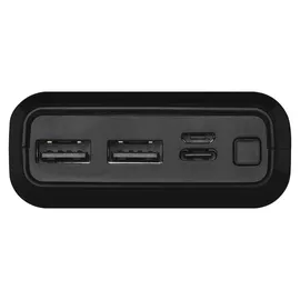 EMOS ALPHA2 Powerbank 20000mAh mit Passthrough, Ausgang 2x USB, 1x USB-C; Eingang 1x micro USB, 1x USB-C, inkl. USB-C Kabel, B0527B - schwarz