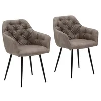 Hela Esszimmerstuhl Kira 55x81x61 cm, 2 Stück, Microfaser Veloursoptik,