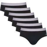 SLOGGI Herren Slips 6er Pack - Brief GO ABC 2.0, Unterhosen, Baumwolle Schwarz S
