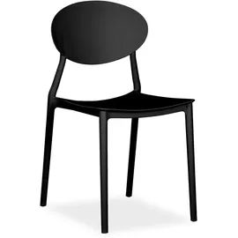 Homestyle4u Gartenstuhl 41 x 41 x 81 cm schwarz 4 St.