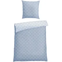 SCHIESSER Mabel Abstraktes Muster Hellblau 135 x 200 cm + 80 x 80 cm