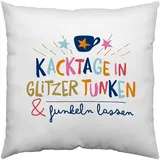 SHEEPWORLD Kissen "Kacktage in Glitzer tunken & funkeln lassen"