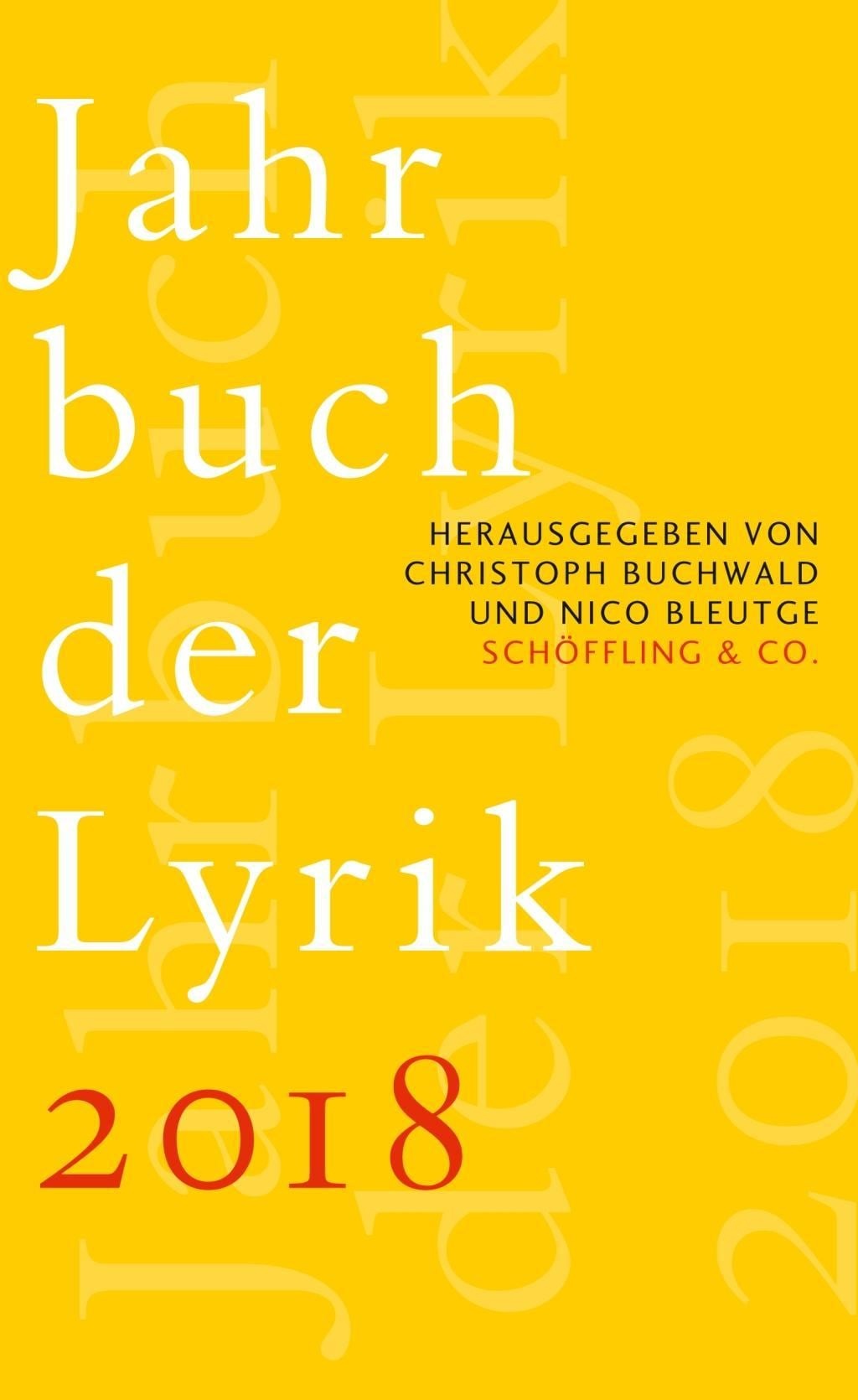 Jahrbuch der Lyrik 2018, Belletristik