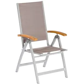 Merxx Naxos Klappsessel 68 x 58,5 x 110,5 cm grau klappbar