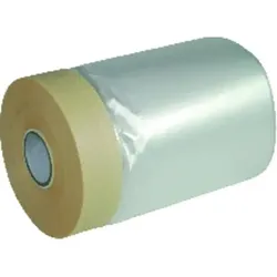 Malerabdeckfolie mit Klebeband 300mm breit, 30 meter lang - braun