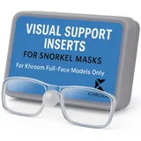 Khroom Brillengläser Sehhilfe speziell für Schnorchelmasken z.B. Seaview Pro, Y, X, BC, 180, Z - für Kurzsichtige und Weitsichtige | individuelle Linsen -6.0 bis +6.0 (+5.0, Links)