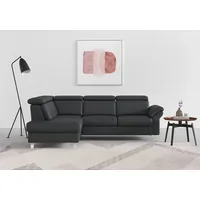 sit&more Ecksofa Arngast L-Form, inklusive Kopfteilverstellung und Federkern schwarz