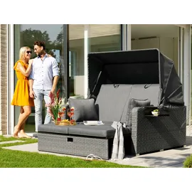 Konifera Sylt Loungebett 146 x 65 x 133 grau