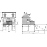 Stelzenhaus Madrid KDI inkl. Rutsche gelb