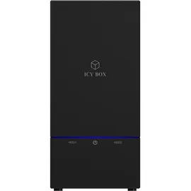 Icy Box IB-RD3621U3, RAID-System für 2x 3,5" SATA III HDD zu USB 3.0 - schwarz