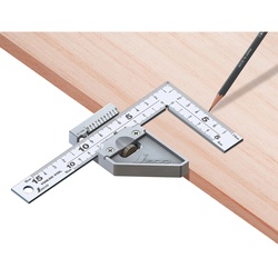 Shinwa 12485 Zimmermannswinkel 15x7,5cm, inkl. Metall-Stopper