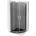 Mexen halbrunde Duschkabine 80 80 Graphit Chrom Flat Schwarz 863-080-080 Mexen
