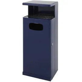 ReinigungsBerater Abfallsammler mit Ascherdach, Aluminium, blau,