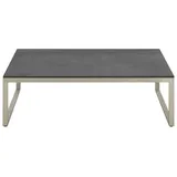 AMATIO Loungetisch 100 x 60 x 33 cm Dunkelgrau/Weiß