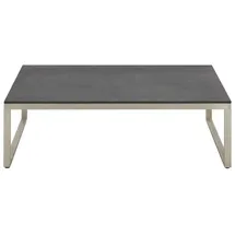 AMATIO Loungetisch 100 x 60 x 33 cm Dunkelgrau/Weiß