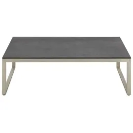 AMATIO Loungetisch 100 x 60 x 33 cm Dunkelgrau/Weiß