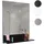 Mendler Wandspiegel mit Ablage HWC-B19, Badspiegel Badezimmer, hochglanz 75x60cm ~ schwarz